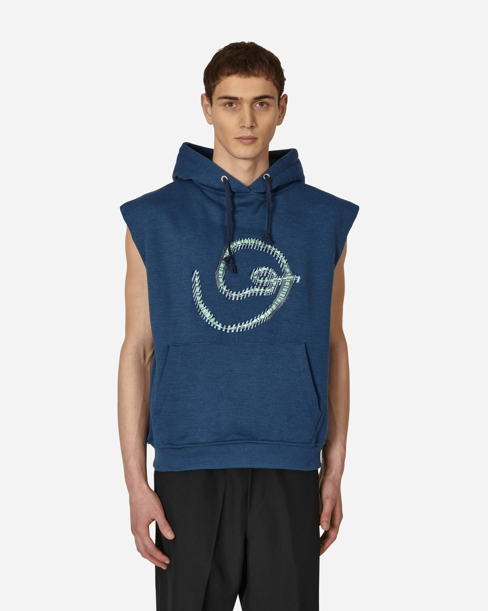 Pull à capuche sans manches Goblin Bleu