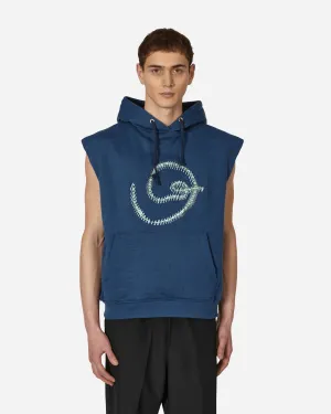 Goblin Sleeveless Hooded Sweatshirt Blue