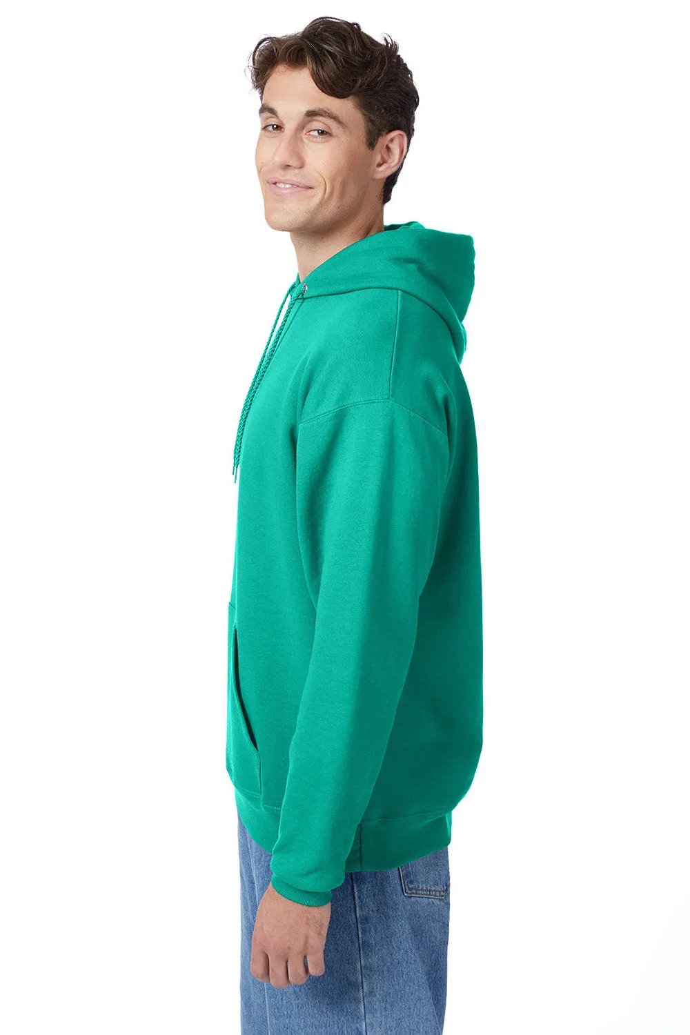 Hanes Sweat à capuche pour hommes EcoSmart Print Pro XP résistant aux boulochages avec poche kangourou - Vert Kelly