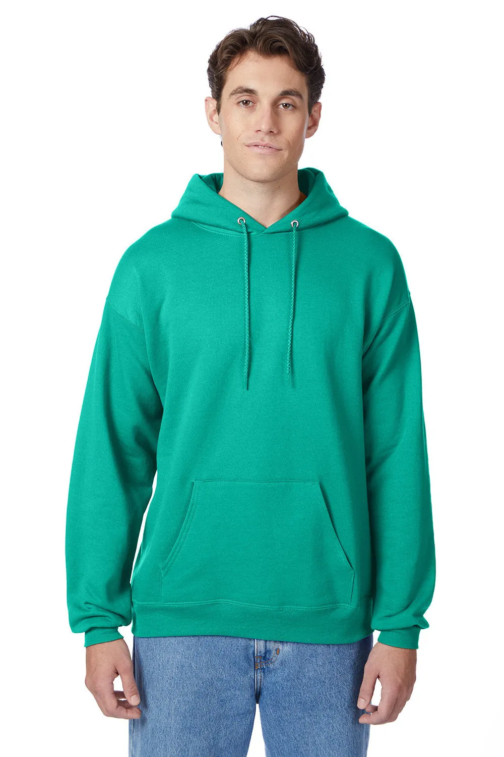 Hanes Sweat à capuche pour hommes EcoSmart Print Pro XP résistant aux boulochages avec poche kangourou - Vert Kelly