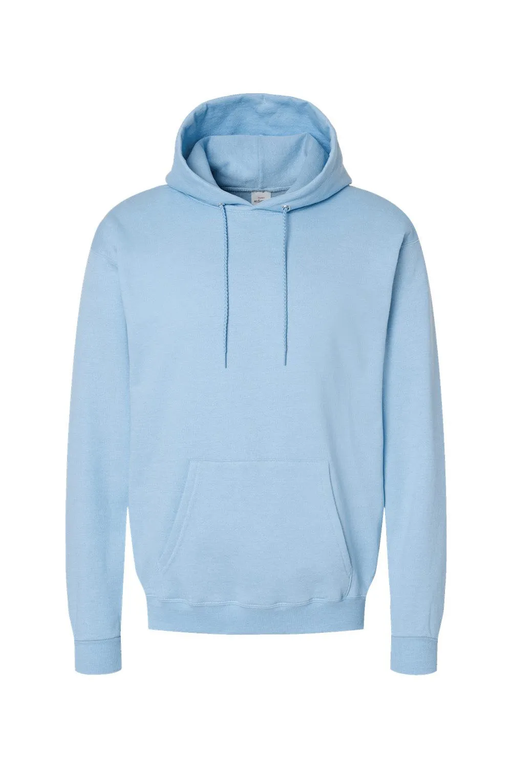 Hanes Sweat à capuche pour hommes EcoSmart Print Pro XP résistant aux boules de peluche avec poche kangourou - Bleu clair