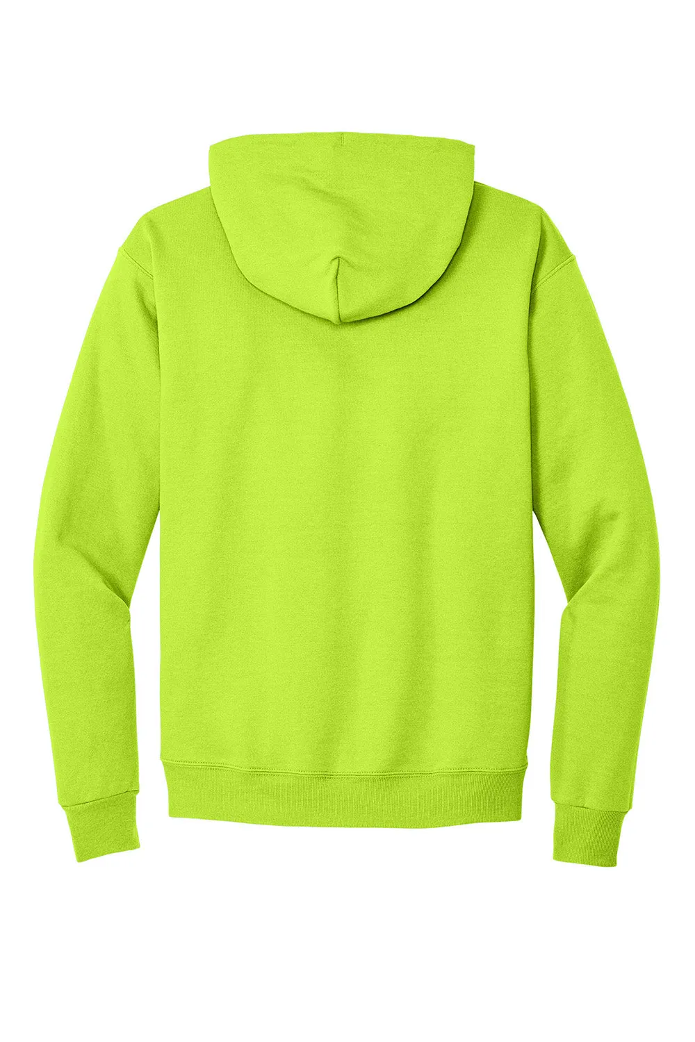 Hanes Sweat à capuche pour hommes EcoSmart Print Pro XP résistant aux boules de peluche avec poche kangourou - Vert sécurité