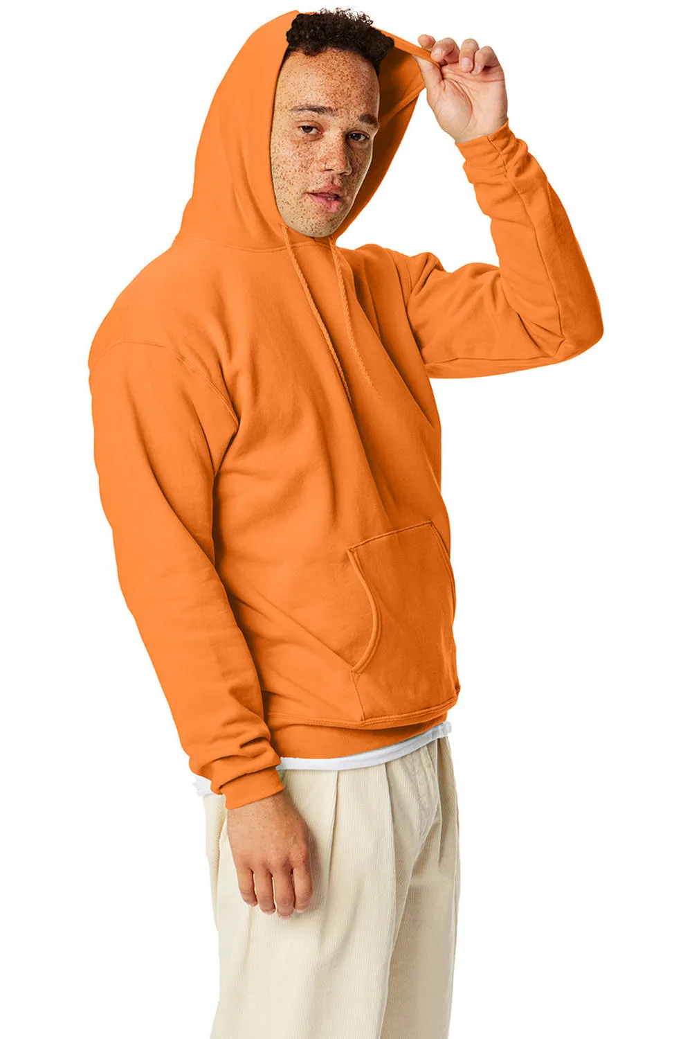 Hanes Sweat à capuche pour hommes EcoSmart Print Pro XP résistant aux boules de lavage avec poche kangourou - Orange Tennessee