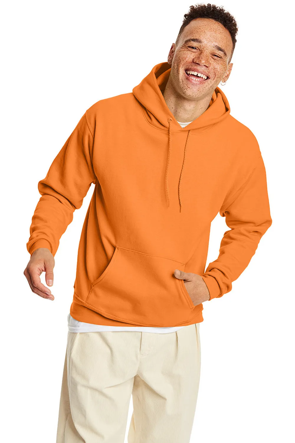 Hanes Sweat à capuche pour hommes EcoSmart Print Pro XP résistant aux boules de lavage avec poche kangourou - Orange Tennessee