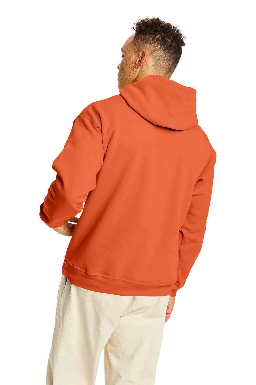 Hanes Sweat à capuche pour hommes EcoSmart Print Pro XP résistant aux boulochages avec poche kangourou - Orange Texas