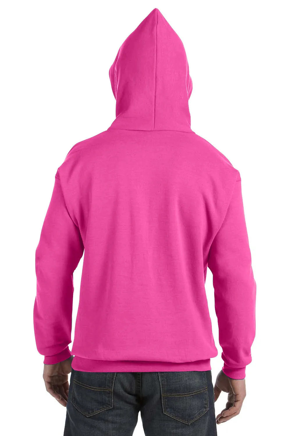Hanes Sweat à capuche pour hommes EcoSmart Print Pro XP résistant aux boulochages avec poche kangourou - Rose vif