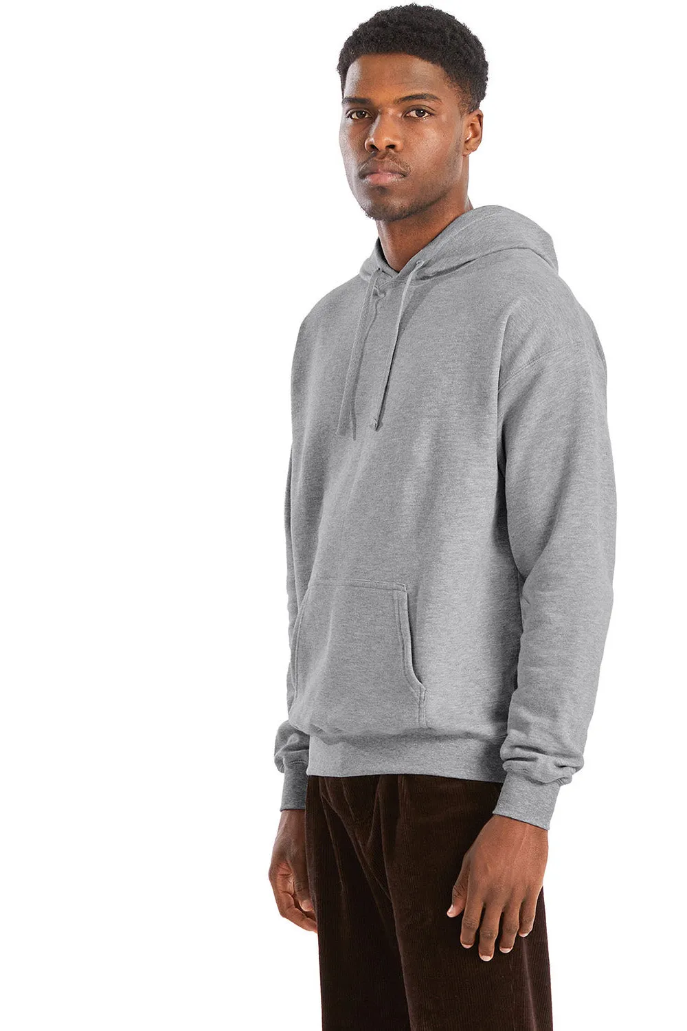 Hanes Sweat à capuche pour hommes avec poche kangourou - Gris acier clair