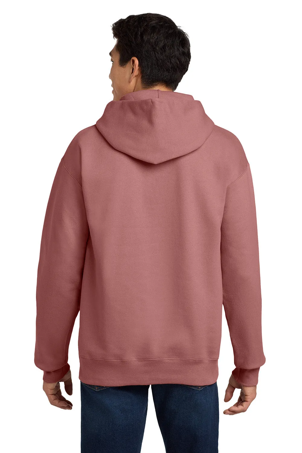 Hanes Sweat à capuche ultime en coton imprimé PrintPro XP résistant aux boulochages avec poche kangourou - Mauve