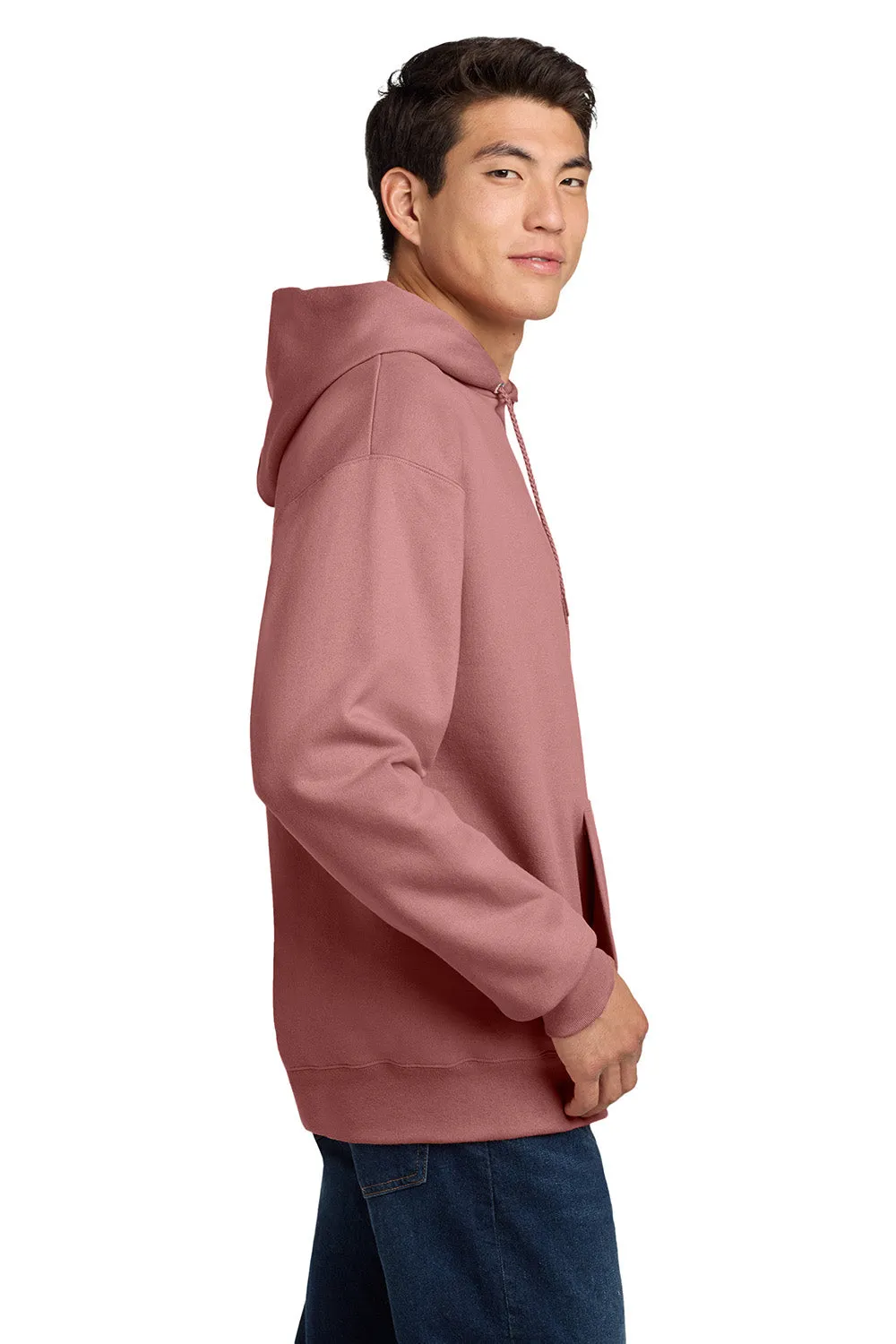 Hanes Sweat à capuche ultime en coton imprimé PrintPro XP résistant aux boulochages avec poche kangourou - Mauve