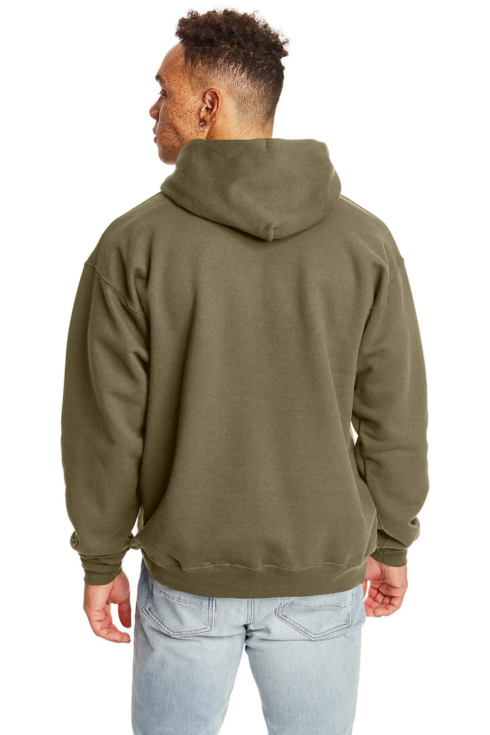 Hanes Sweat à capuche ultime en coton imprimé PrintPro XP résistant aux boulochages avec poche kangourou - Origan