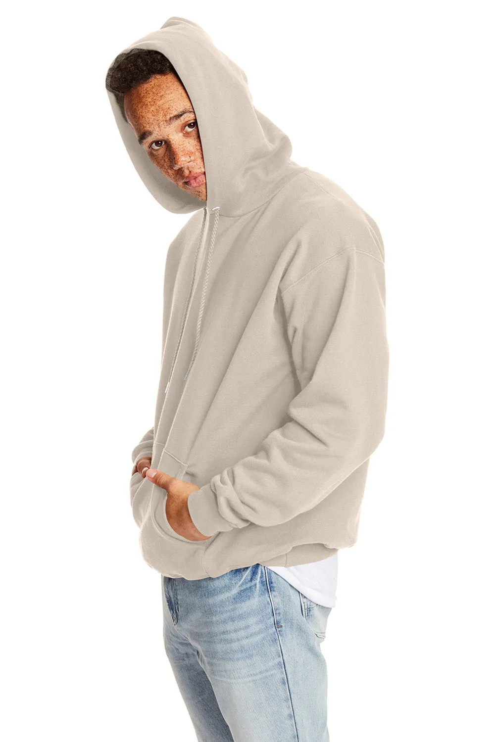Hanes Sweat à capuche pour hommes en coton Ultimate PrintPro XP résistant aux boulochages avec poche kangourou - Sable