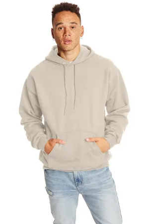 Hanes Mens Ultimate Cotton PrintPro XP Pill Resistant Hooded Sweatshirt Hoodie w/ Pouch Pocket - Sand