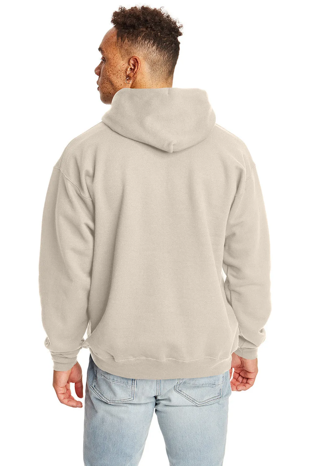 Hanes Sweat à capuche pour hommes en coton Ultimate PrintPro XP résistant aux boulochages avec poche kangourou - Sable