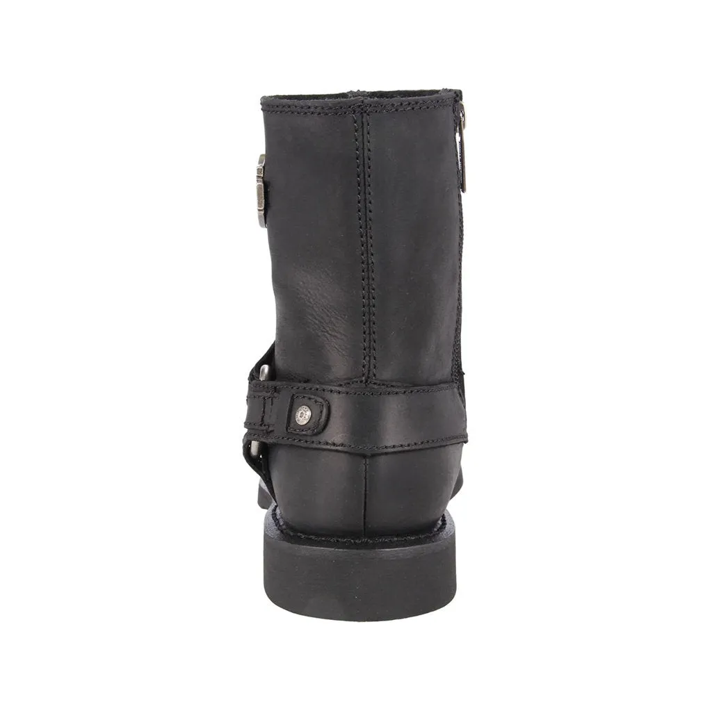 Bottes de moto Harley Davidson Scout en cuir pleine fleur pour hommes avec harnais
