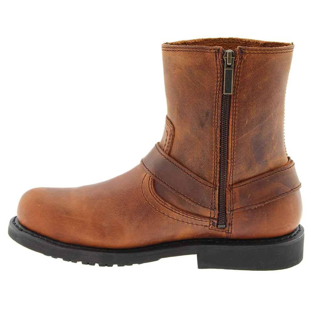 Bottes de moto Harley Davidson Scout en cuir pleine fleur pour hommes avec harnais