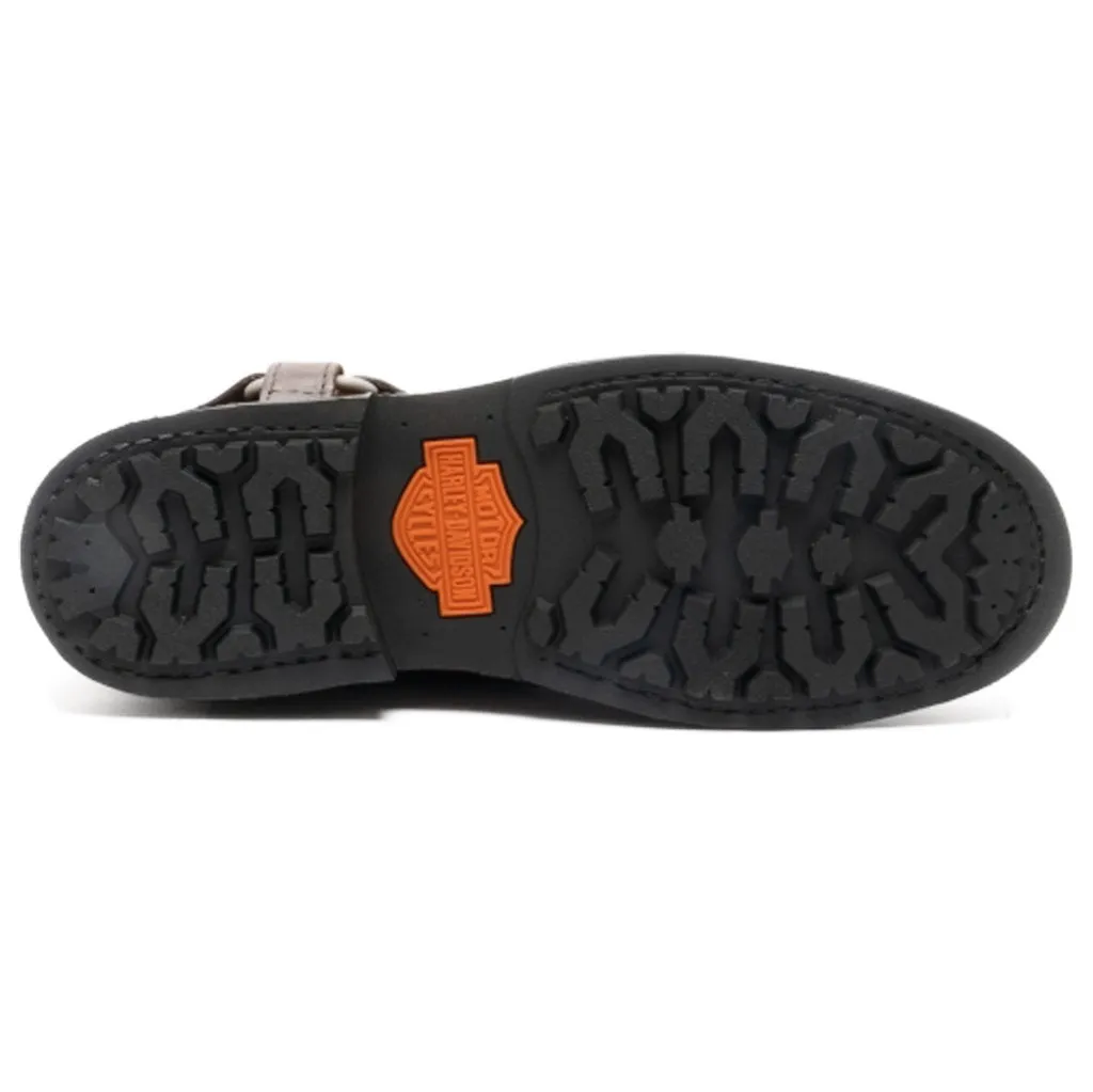 Bottes de moto Harley Davidson Scout en cuir pleine fleur pour hommes avec harnais