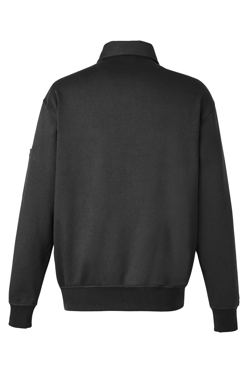 Pull à capuche 1/4 zip résistant à l'eau Harriton pour hommes avec poche - Noir