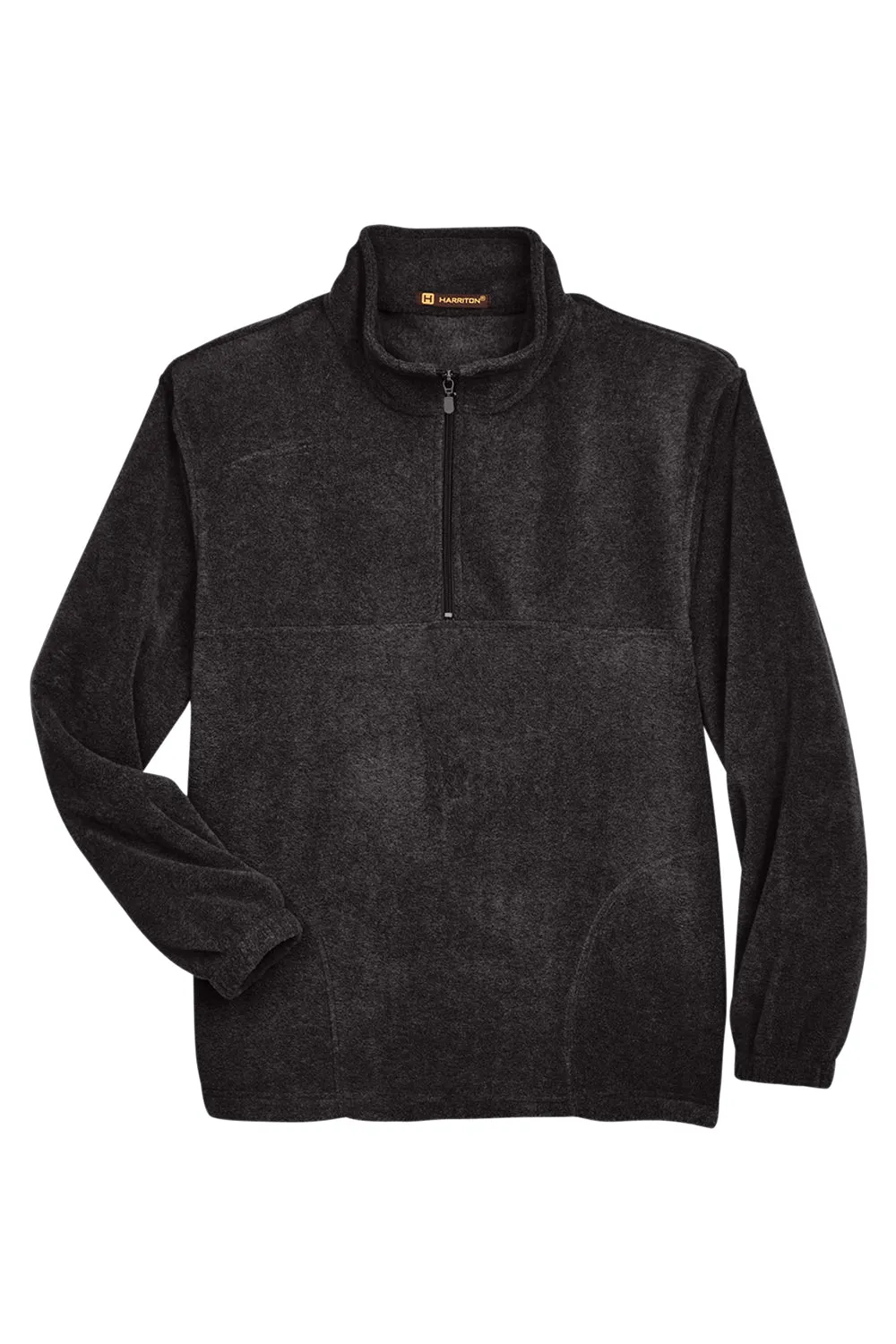 Pull à capuche 1/4 zip résistant aux pilules pour hommes Harriton avec poches - Noir