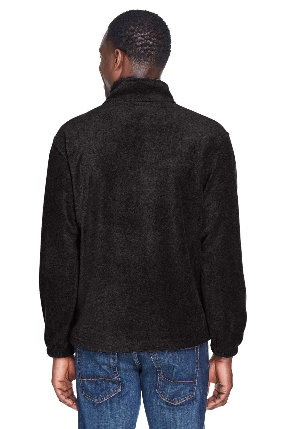 Pull à capuche 1/4 zip résistant aux pilules pour hommes Harriton avec poches - Noir