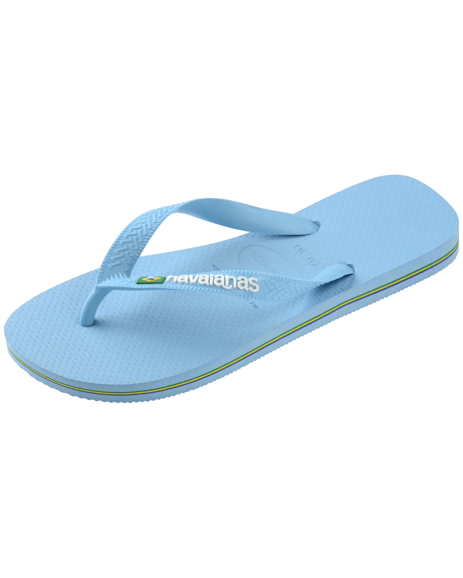 Tongues Havaianas Brésil Logo en Bleu Lavande et Blanc