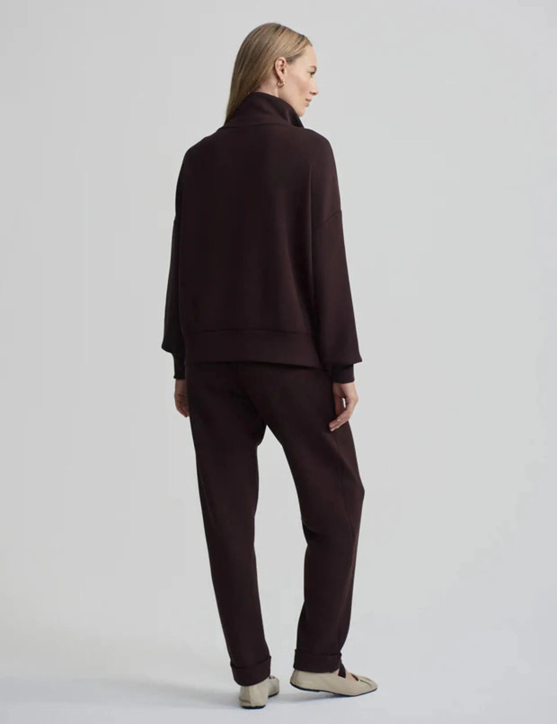 Pull à demi-fermeture Hawley - Fève de café