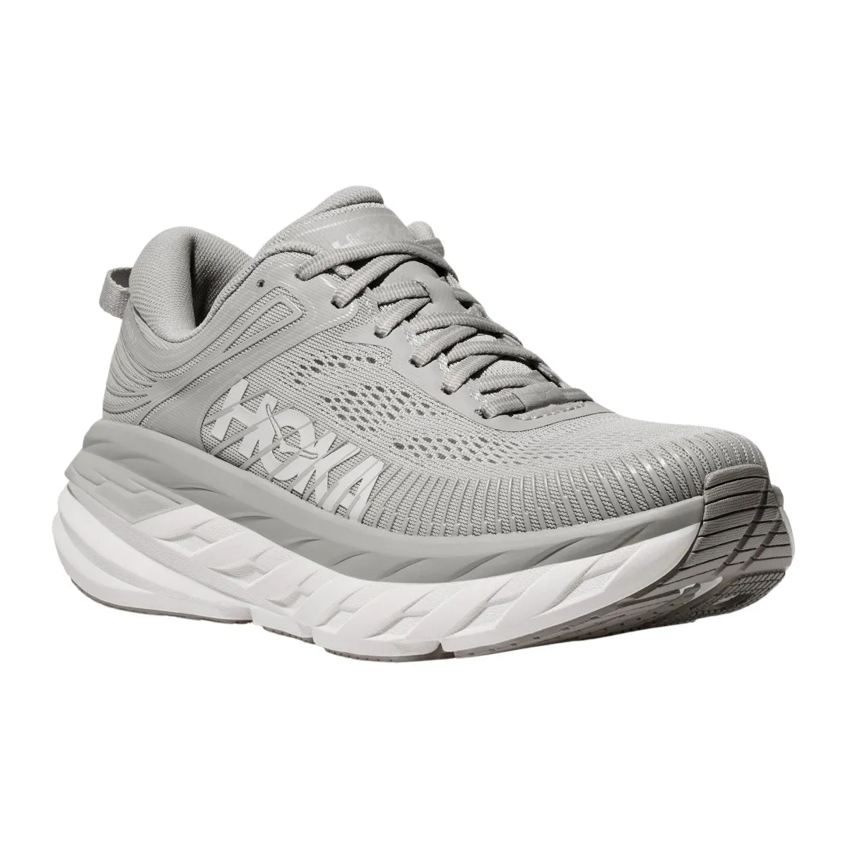 Hoka One One Bondi 7 pour Hommes Brume Portuaire/Blanc