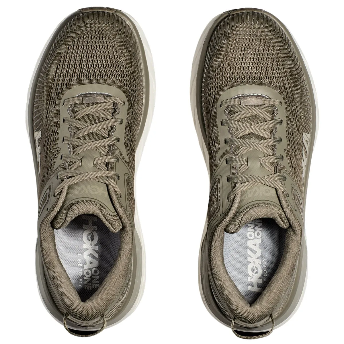 Hoka One One Bondi 7 Hommes Brume Olive/Blanc