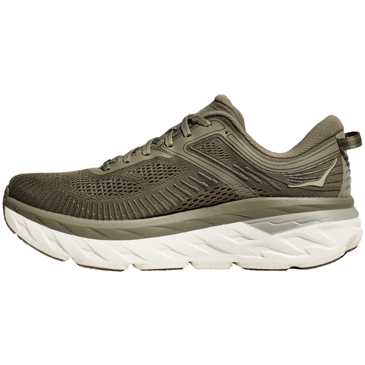 Hoka One One Bondi 7 Hommes Brume Olive/Blanc