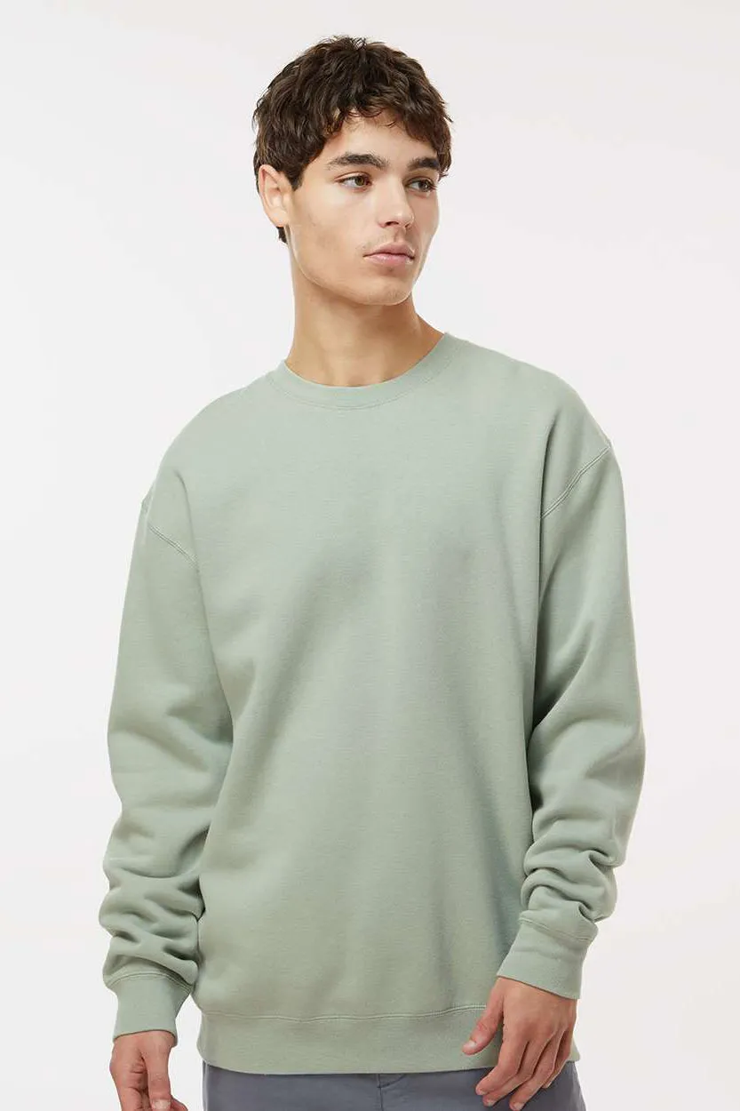 Pull à col rond pour hommes de la marque Independent Trading Company - Vert sauge poussiéreux