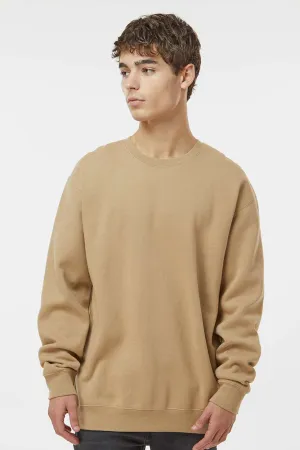 Independent Trading Company Mens Crewneck Sweatshirt - Sandstone Brown