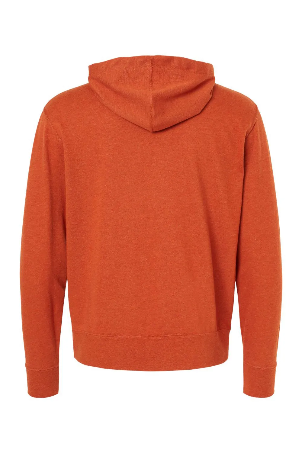 Veste à capuche indépendante pour hommes en French Terry avec fermeture éclair complète et poches - Orange brûlé chiné