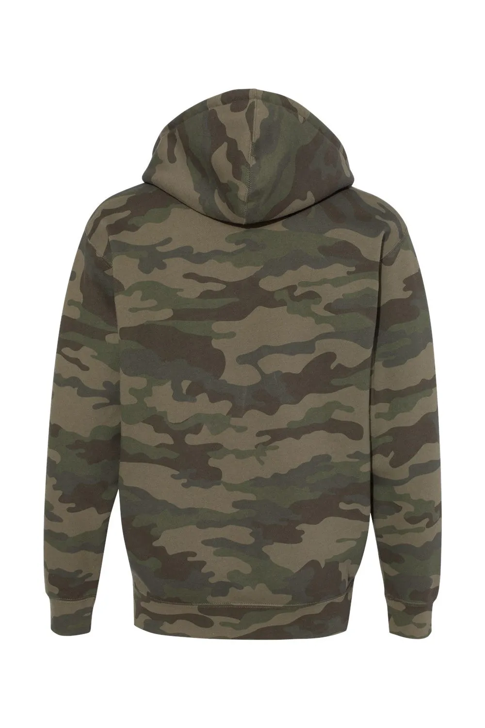 Veste à capuche indépendante pour hommes avec fermeture éclair complète et poches - Camouflage vert forêt