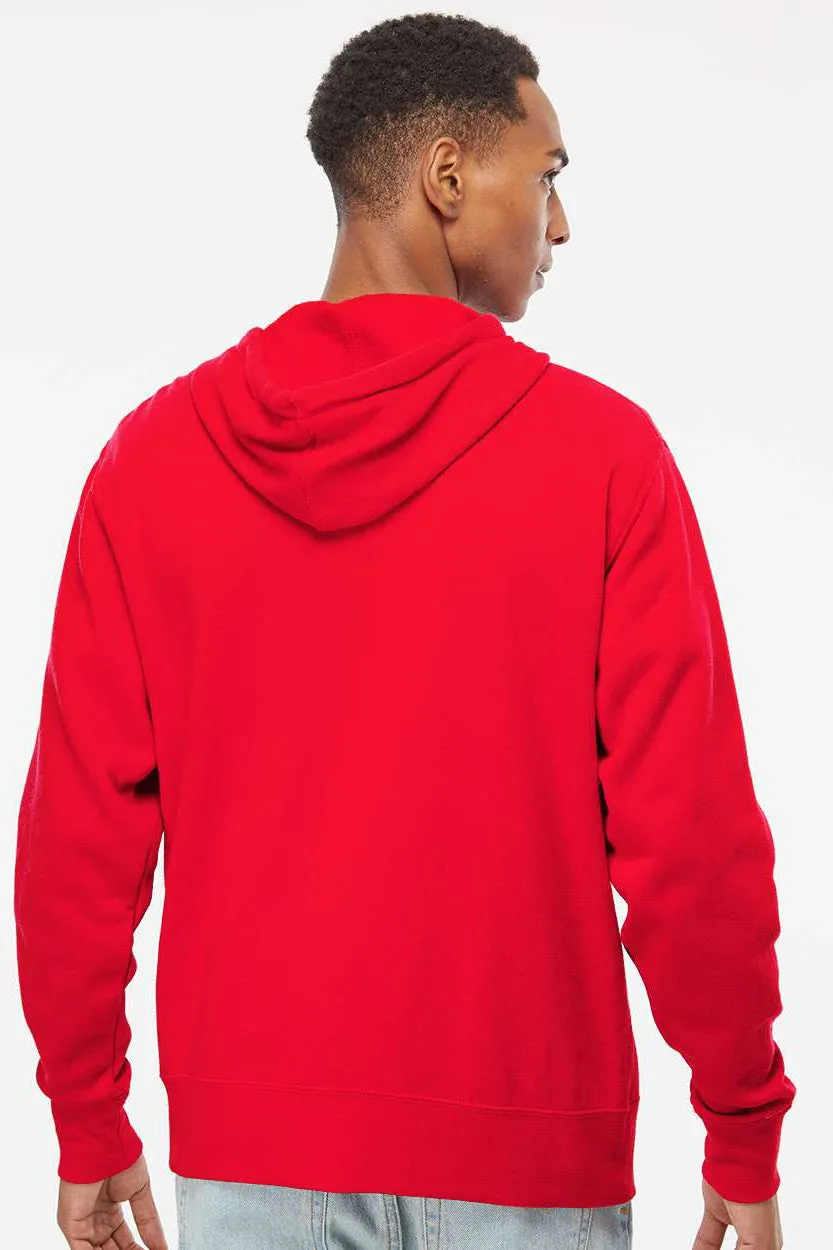Veste à capuche indépendante pour hommes avec fermeture éclair complète et poches - Rouge