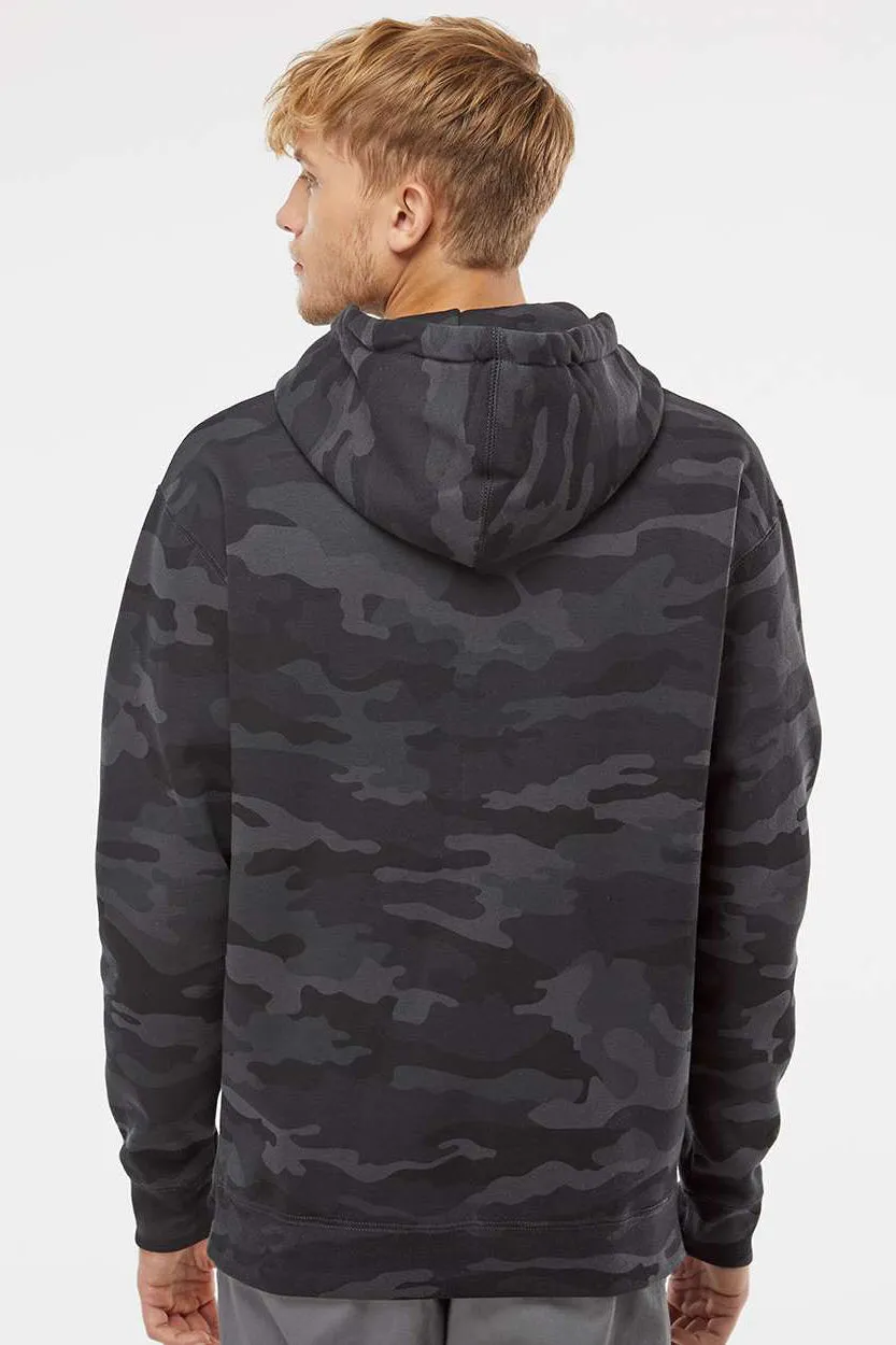 Veste à capuche indépendante pour hommes avec poche kangourou - Camouflage noir