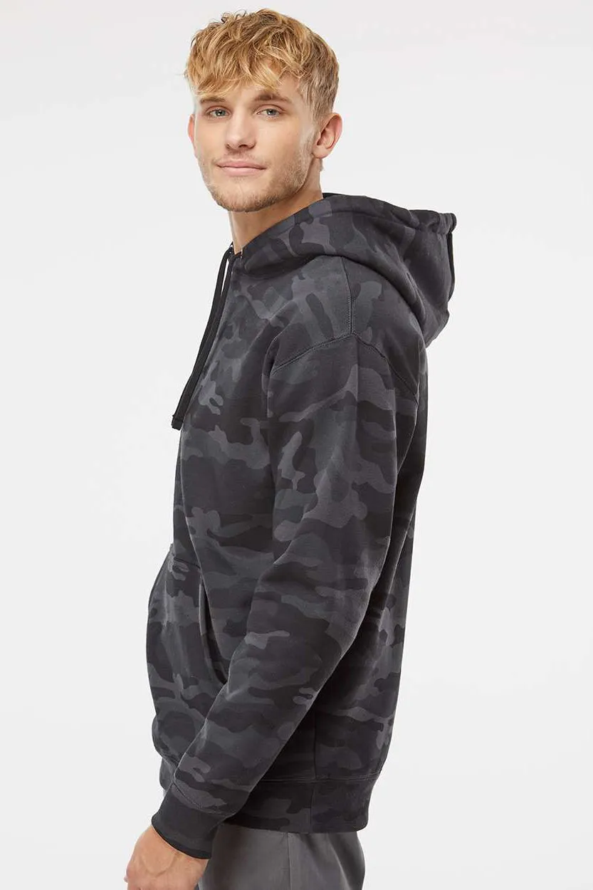 Veste à capuche indépendante pour hommes avec poche kangourou - Camouflage noir