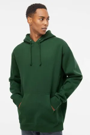 Independent Trading Company Mens Hooded Sweatshirt Hoodie w/ Pouch Pocket - Dark Green