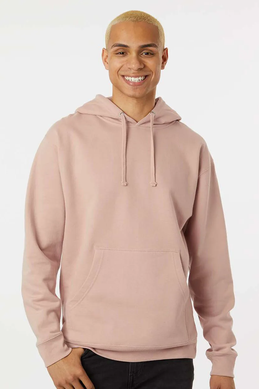 Veste à capuche indépendante pour hommes avec poche kangourou - Rose poussiéreux