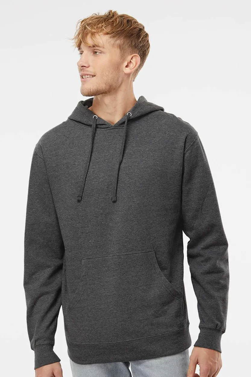 Veste à capuche indépendante pour hommes avec poche kangourou - Gris anthracite chiné