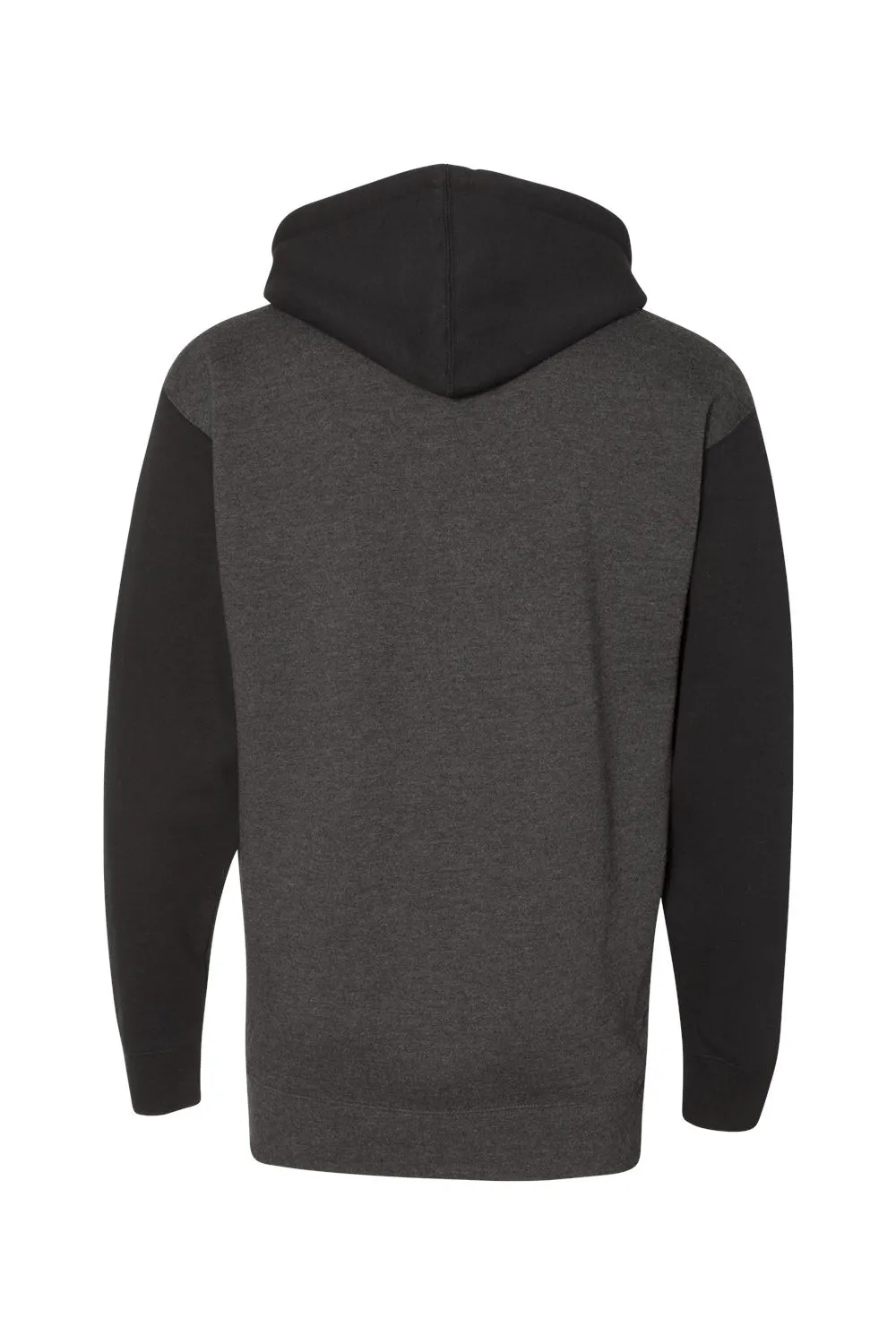 Veste à capuche indépendante pour hommes avec poche kangourou - Gris anthracite chiné/Noir
