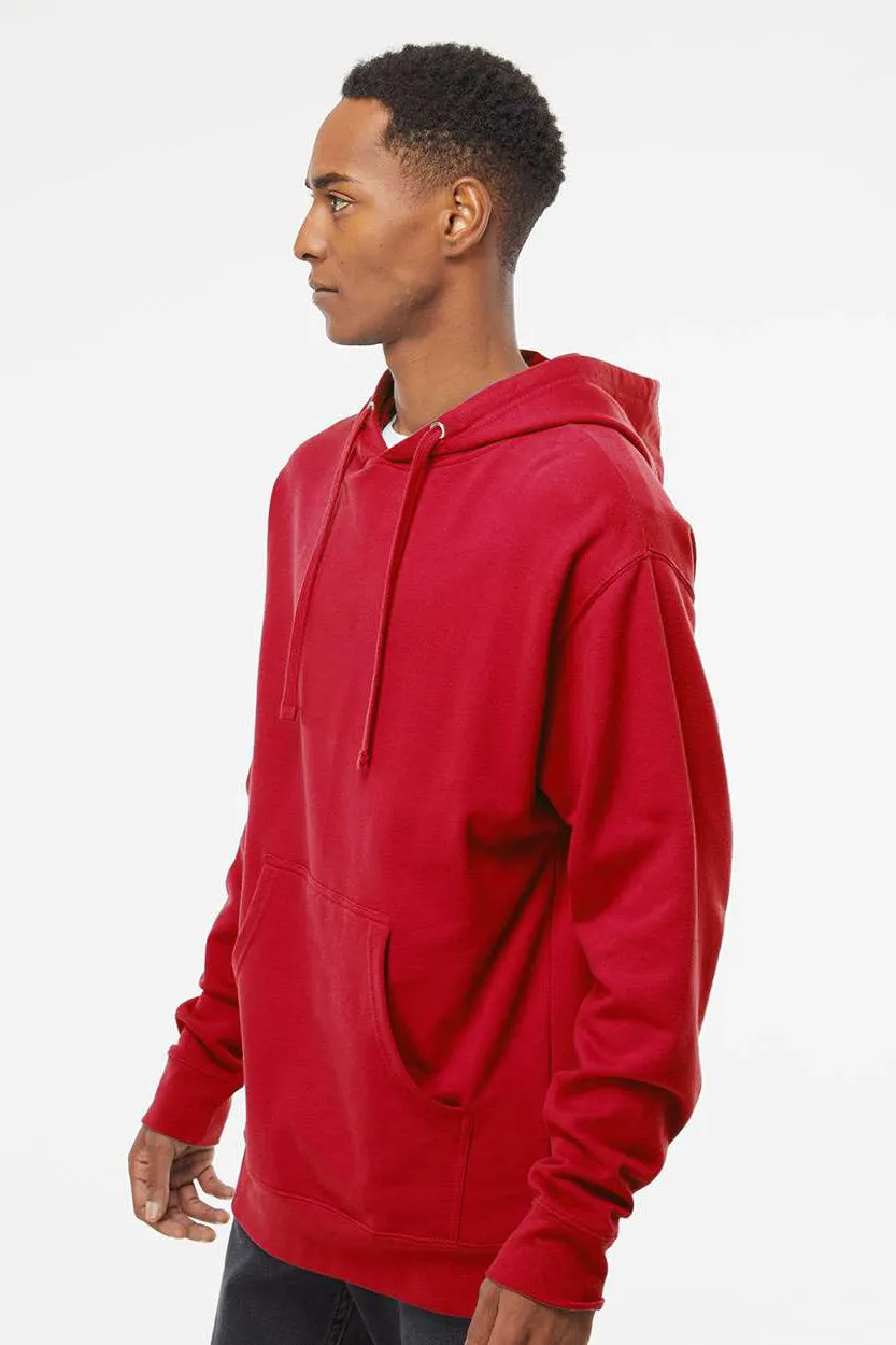 Veste à capuche indépendante pour hommes avec poche kangourou - Rouge