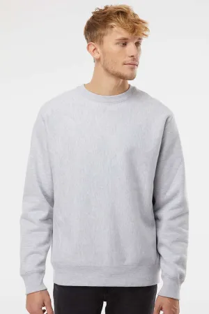 Independent Trading Company Mens Legend Crewneck Sweatshirt - Heather Grey