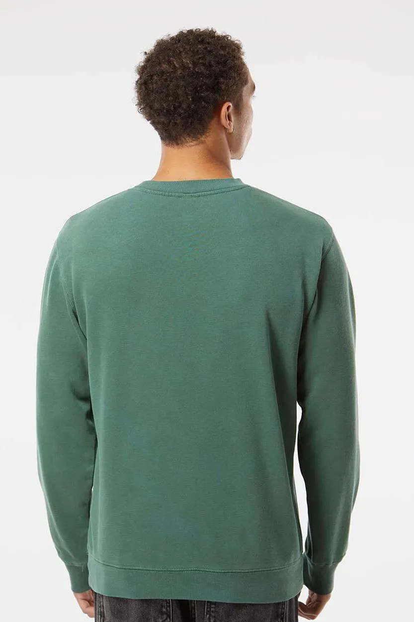 Independent Trading Company Sweat-shirt à col rond teint avec pigment pour hommes - Vert alpin