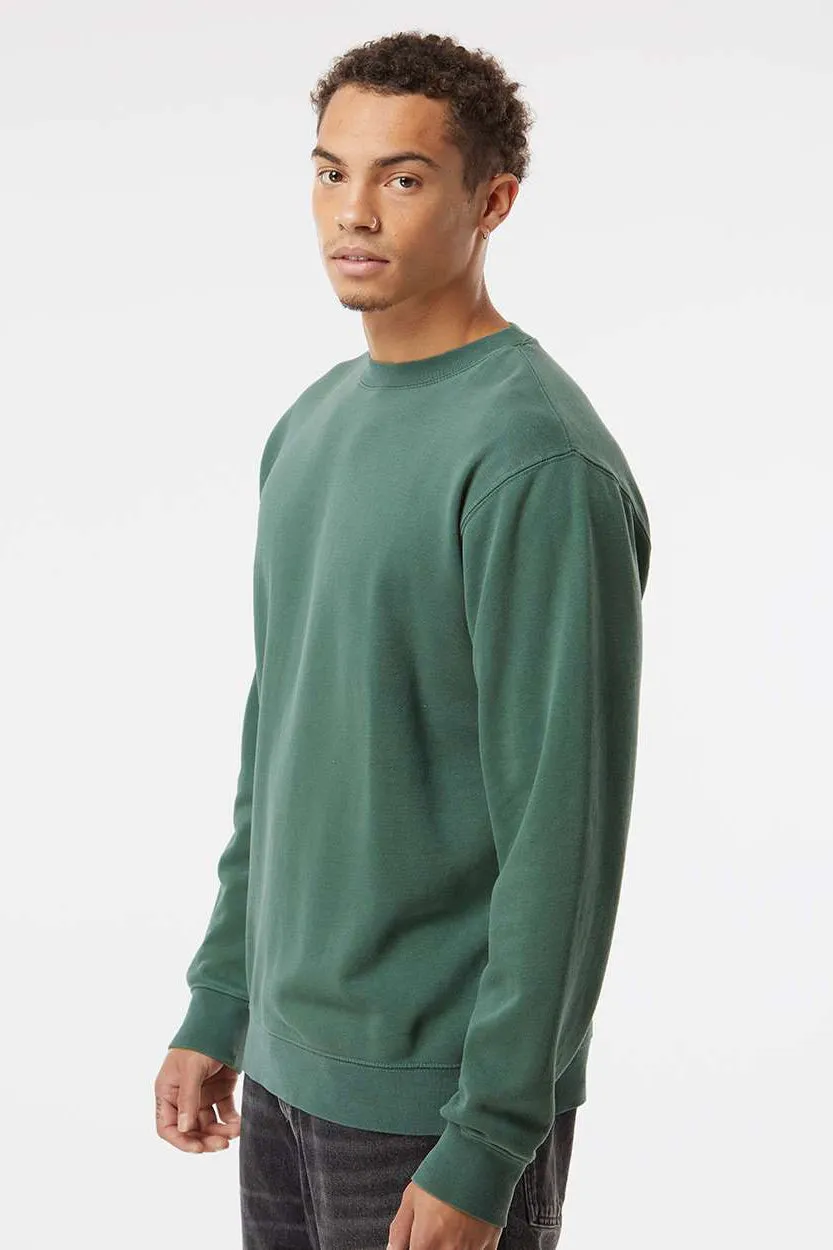 Independent Trading Company Sweat-shirt à col rond teint avec pigment pour hommes - Vert alpin