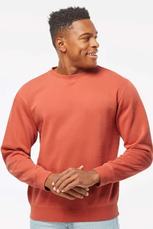 Independent Trading Company Mens Pigment Dyed Crewneck Sweatshirt - Amber