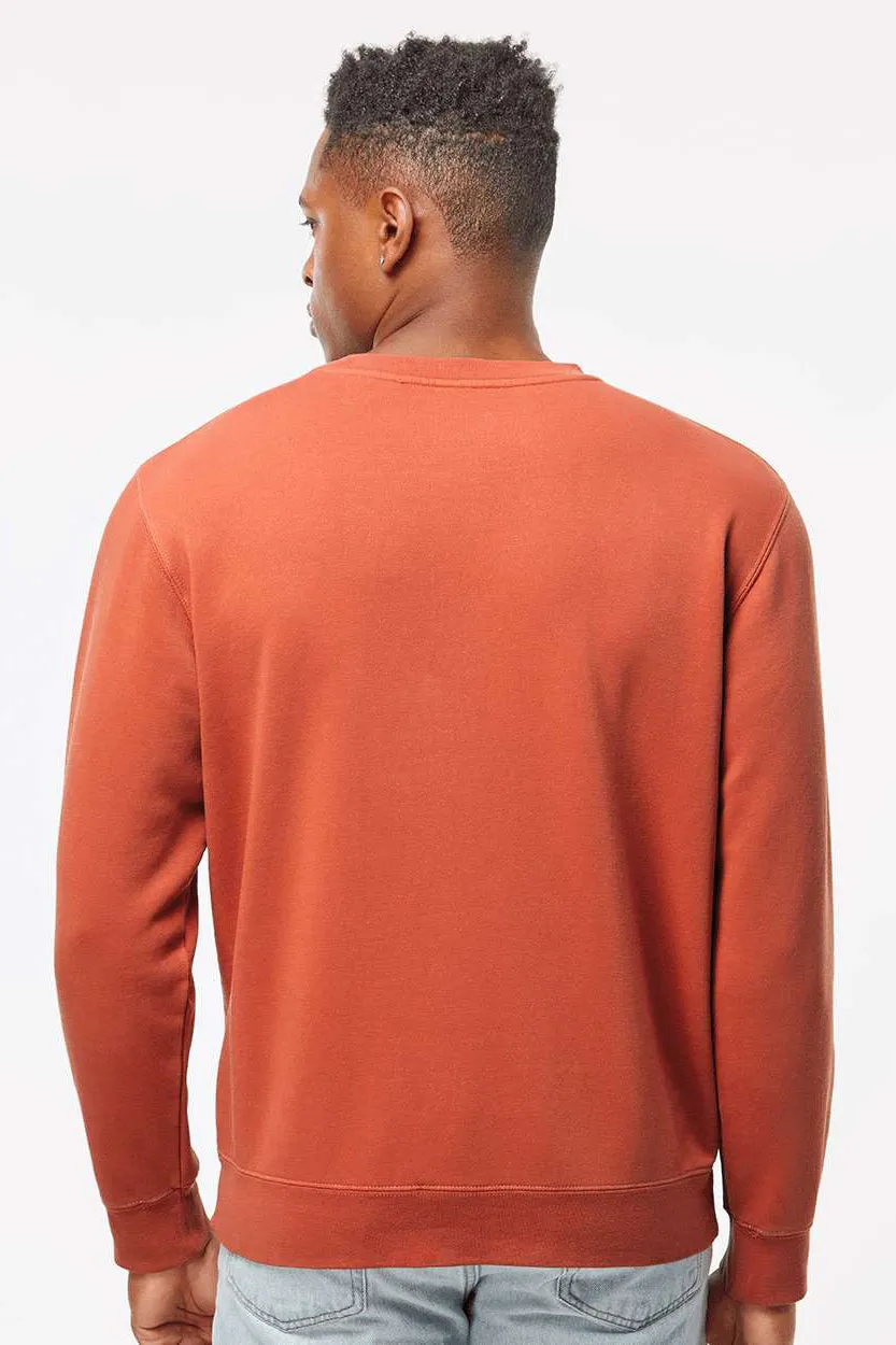 Independent Trading Company Sweat-shirt à col rond teinté au pigment pour hommes - Ambre