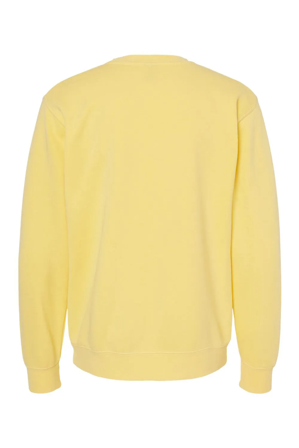 Independent Trading Company Sweat-shirt à col rond teint avec pigment pour homme - Jaune