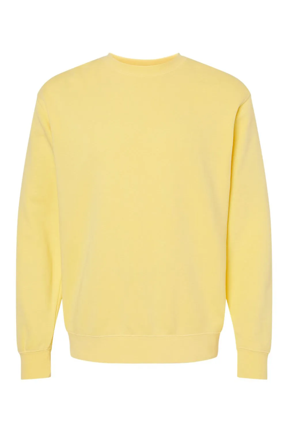 Independent Trading Company Sweat-shirt à col rond teint avec pigment pour homme - Jaune