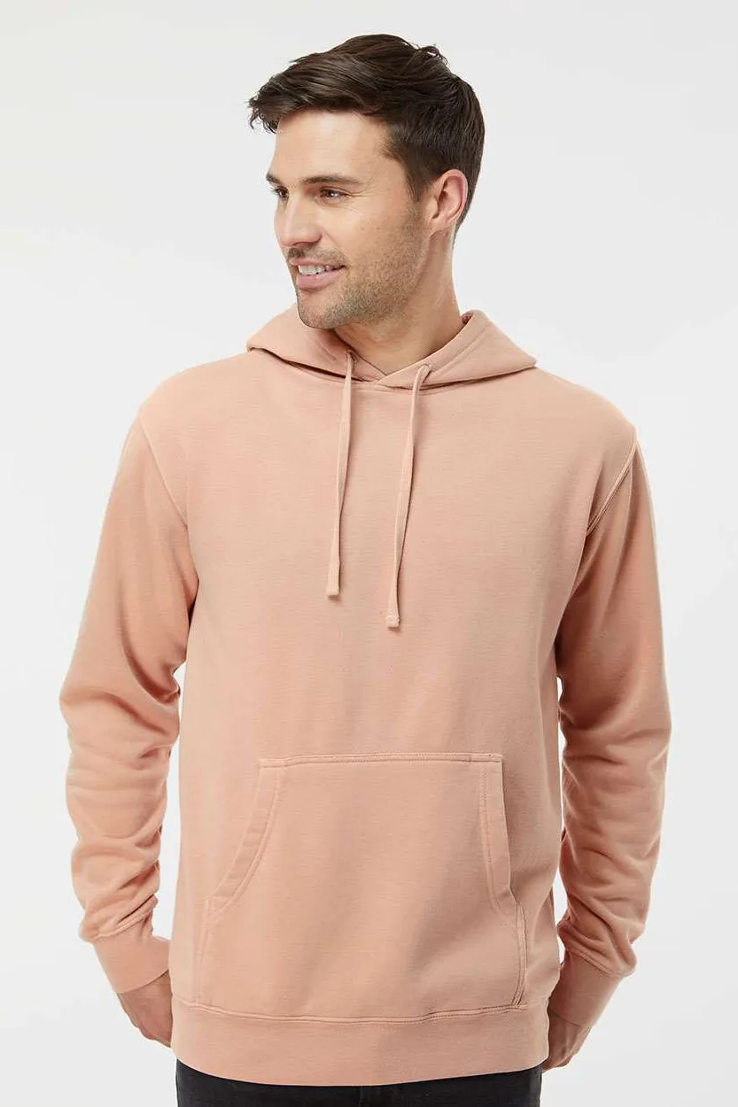 Independent Trading Company Sweat à capuche teint pigment pour hommes avec poche kangourou - Rose poussiéreux