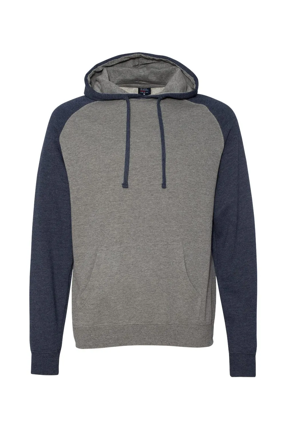 Veste à capuche indépendante pour hommes avec poches kangourou - Gris acier métallisé/Classique bleu marine