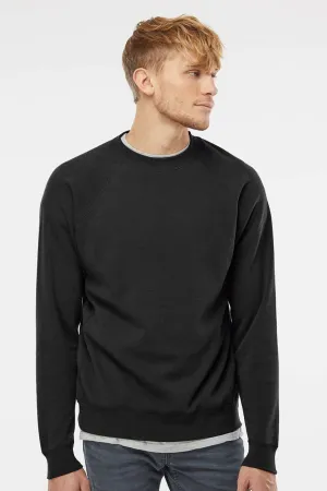 Independent Trading Company Mens Special Blend Crewneck Raglan Sweatshirt - Black